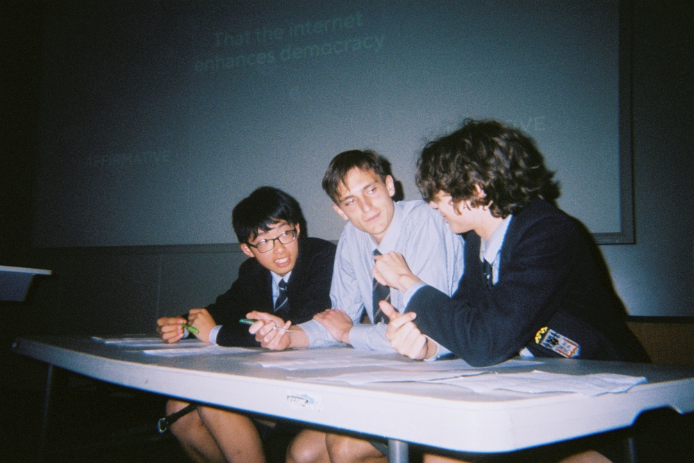 students at debating
